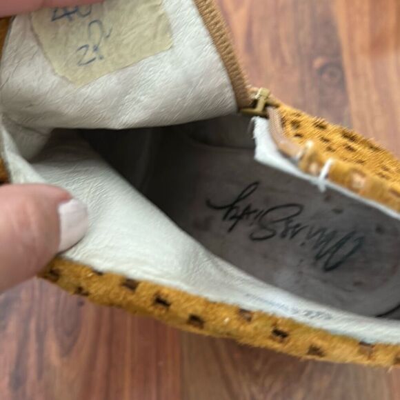 Miss Sixty camel mustard leather suede funky bootie boots size 39 - Picture 5 of 6